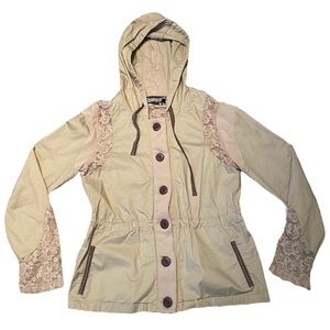 Buckle Daytrip Lightweight Lace Button Utility Fall Windbreaker Jacket